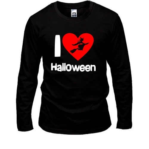 Мужской лонгслив I love Halloween