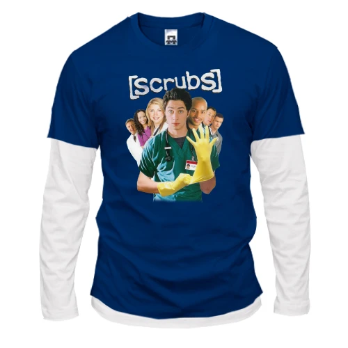 Чоловічий лонгслів з подвійним рукавом scrubs (Клініка)