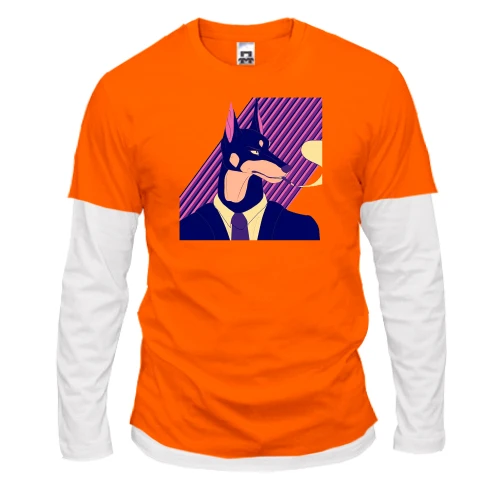 Мужской лонгслив Комби с Caravan Palace (dog)