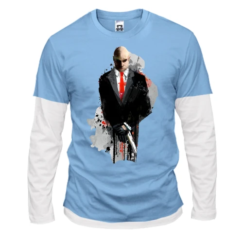 Мужской лонгслив Комби с Hitman (арт)