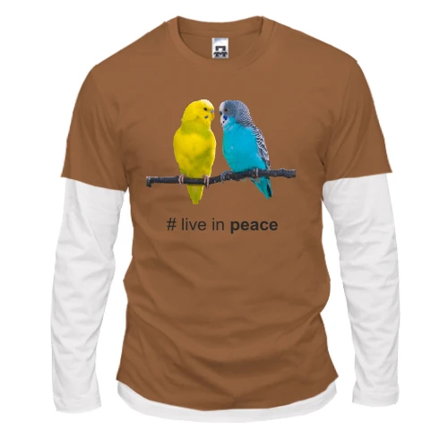 Чоловічий лонгслів Комбі Live in peace