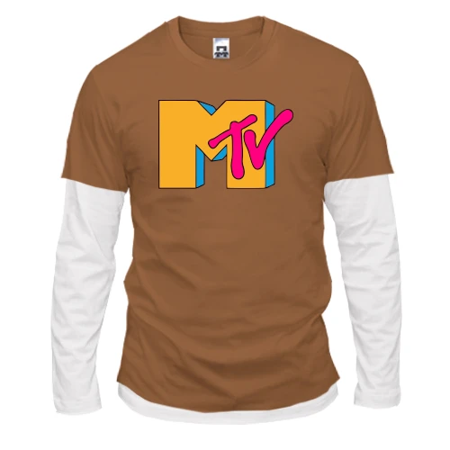 Мужской лонгслив Комби, синий, M-Tv