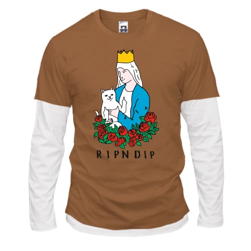 Мужской лонгслив Комби, синий, RIPNDIP Style King