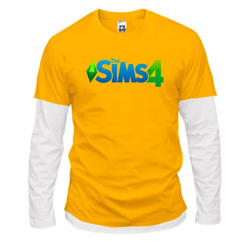 Чоловічий лонгслів з подвійним рукавом з логотипом Sims 4