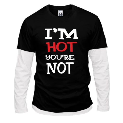 Чоловічий лонгслів Комбі I`m hot you are not