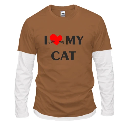 Чоловічий лонгслів Комбі I love my cat