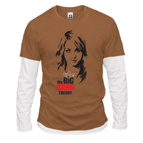 Чоловічий лонгслів з подвійним рукавом з Пенні та логотипом The Big Bang Theory
