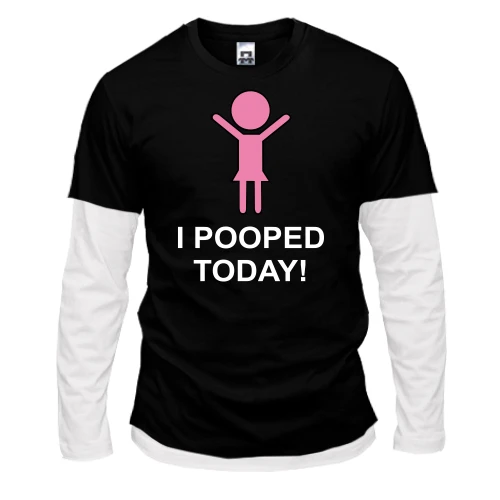 Чоловічий лонгслів Комбі i pooped today