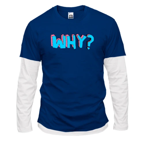 Чоловічий лонгслів Комбі Why?