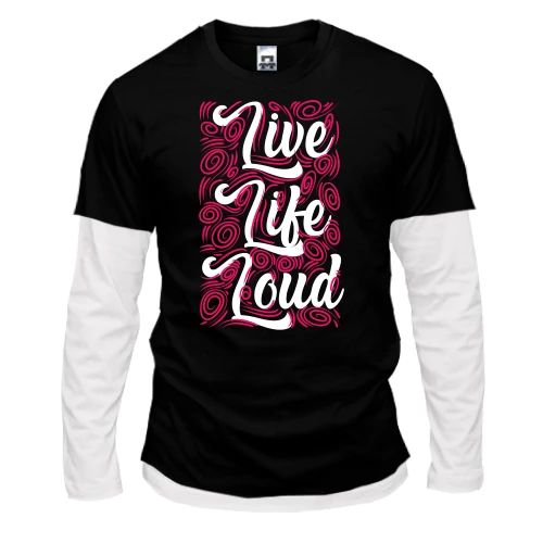 Мужской лонгслив Комби Live like loud