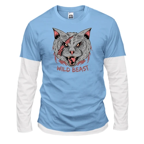 Мужской лонгслив Комби Wild beast