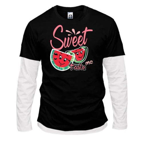 Чоловічий лонгслів Комбі Sweet Кавун