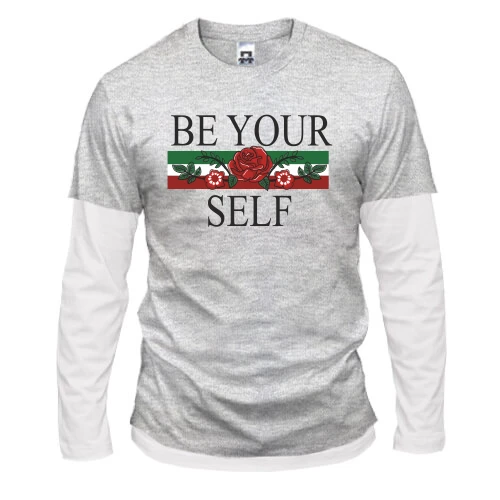 Чоловічий лонгслів Комбі Be yourself
