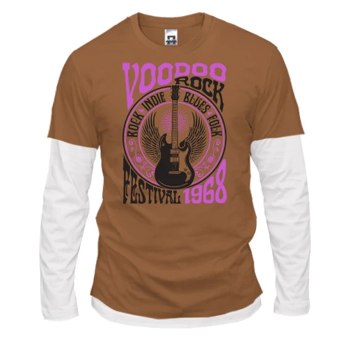 Мужской лонгслив Комби Voodoo Rock Festival 1968