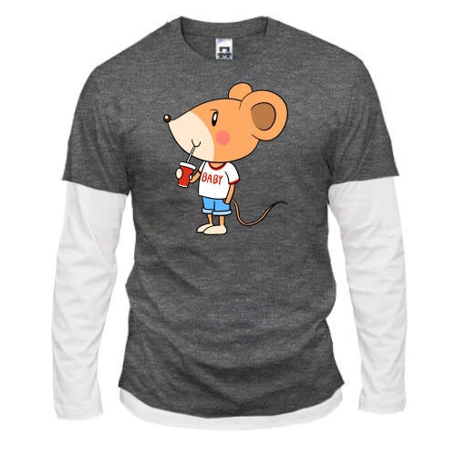 Мужской лонгслив Комби Baby mouse