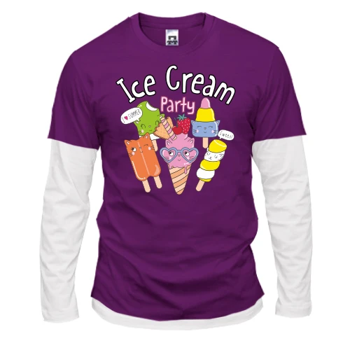Чоловічий лонгслів Комбі Ice Cream Party
