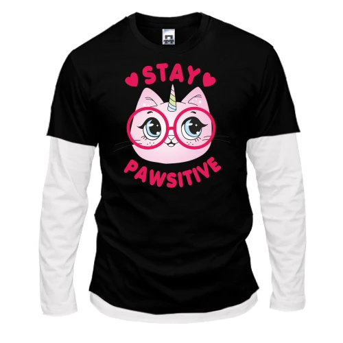 Мужской лонгслив Комби Stay Pawsitive
