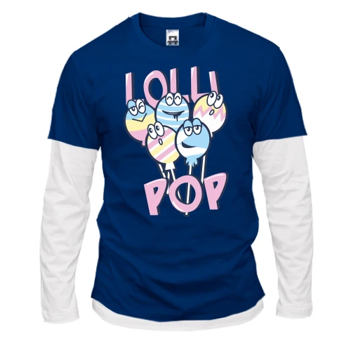 Чоловічий лонгслів з подвійним рукавом Funny Lolly Pop