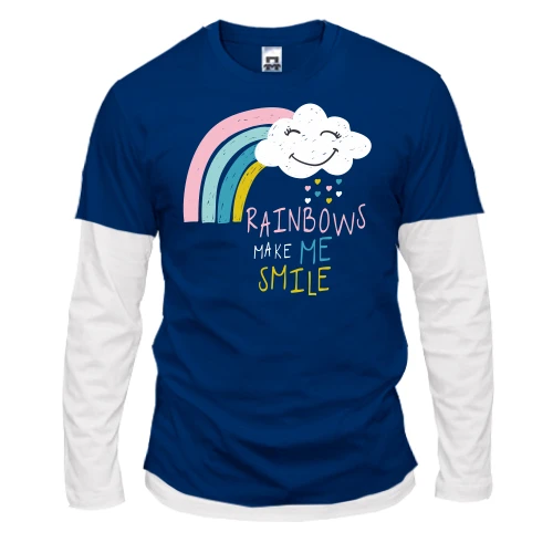Чоловічий лонгслів Комбі Rainbows make me Smile