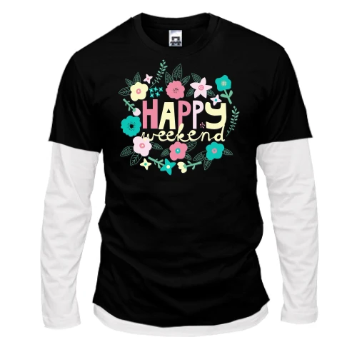 Чоловічий лонгслів Комбі Happy Weekend