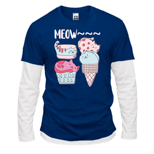 Мужской лонгслив Комби MEOW Cats