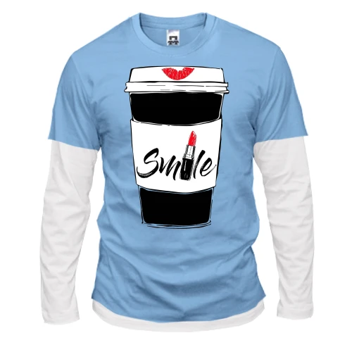 Чоловічий лонгслів Комбі Coffee Smile