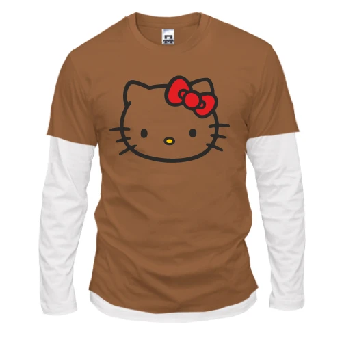 Чоловічий лонгслів з подвійним рукавом Hello Kitty!