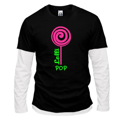 Мужской лонгслив с двойным рукавом lolli pop