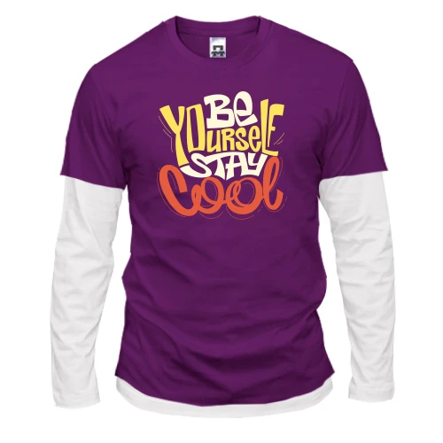 Чоловічий лонгслів Комбі "Be yourself stay cool"