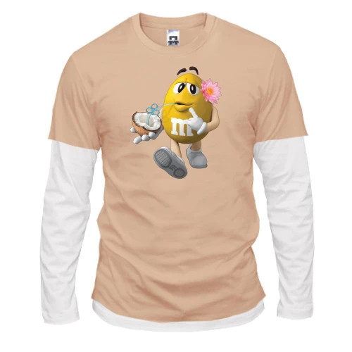 Мужской лонгслив Комби "M&M's с Кокосом"