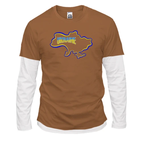 Чоловічий лонгслів Комбі Ukraine з мапою