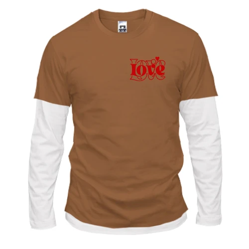 Чоловічий лонгслів Комбі з написом Love Love міні
