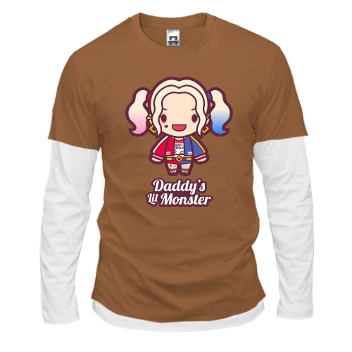 Мужской лонгслив Комби Daddy's Lil Monster (2)