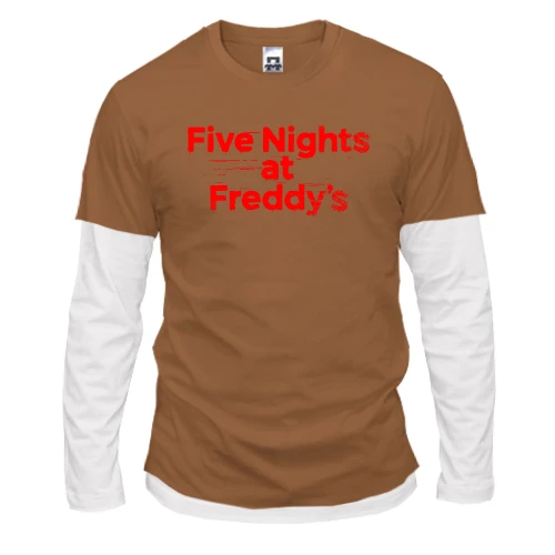Мужской лонгслив Комби, синий, Five Nights at Freddy’s BL logo