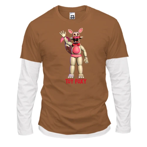 Мужской лонгслив Комби, синий, Five Nights at Freddy’s (Toy Foxy))