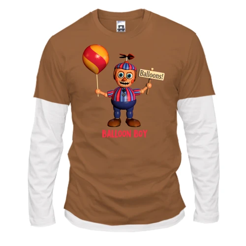 Мужской лонгслив Комби, синий, Five Nights at Freddy’s (Balloon Boy)