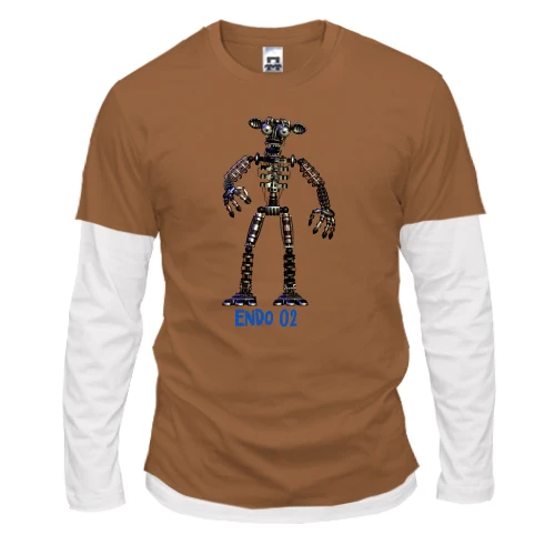 Мужской лонгслив Комби, синий, FNAF (Endo 02)