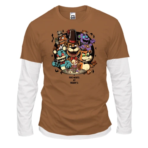Мужской лонгслив Комби, синий, FNAF Band