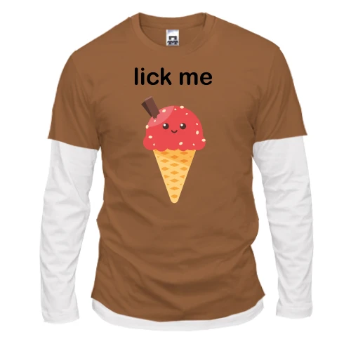 Чоловічий лонгслів Комбі Lick me
