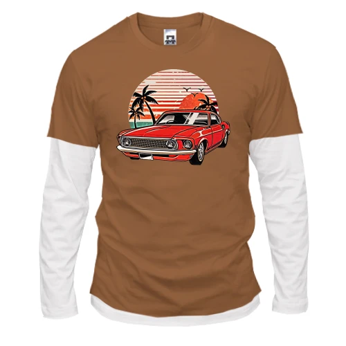 Мужской лонгслив Комби Ford Mustang Retro