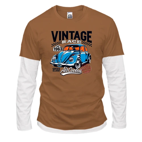 Мужской лонгслив Комби Volkswagen Beetle - Vintage Race