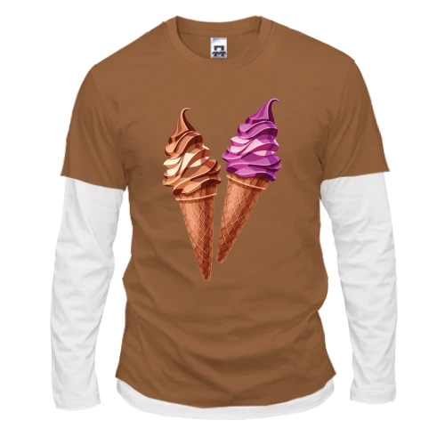 Чоловічий лонгслів Комбі Ice Cream Couple