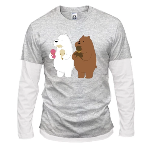 Чоловічий лонгслів Комбі bears love ice cream
