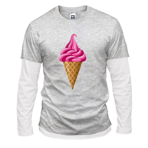 Чоловічий лонгслів Комбі Pink Ice Cream