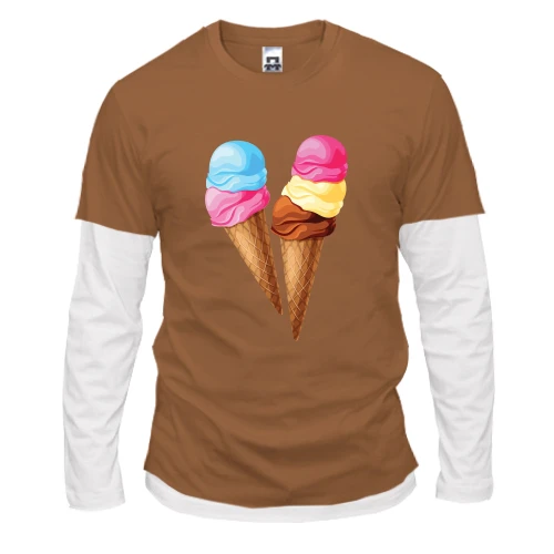 Чоловічий лонгслів Комбі Sweet Ice Cream