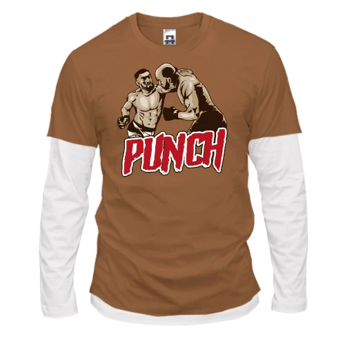 Мужской лонгслив с двойным рукавом MMA Punch