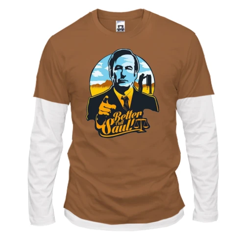 Мужской лонгслив Комби, синий, Better Call Saul