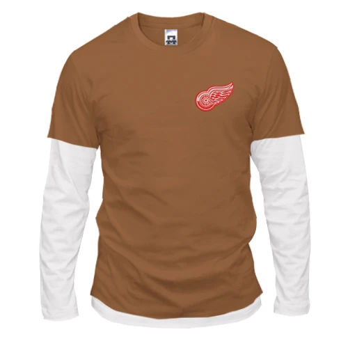 Чоловічий лонгслів Комбі Detroit Red Wings — вишита емблема