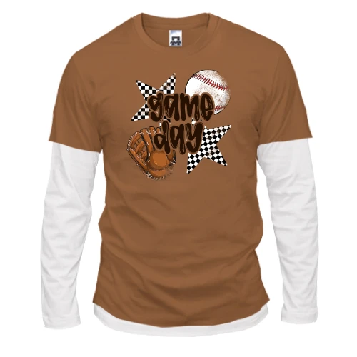 Мужской лонгслив с двойным рукавом Game Day Baseball