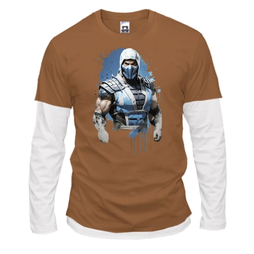 Мужской лонгслив Комби, синий, с Sub Zero